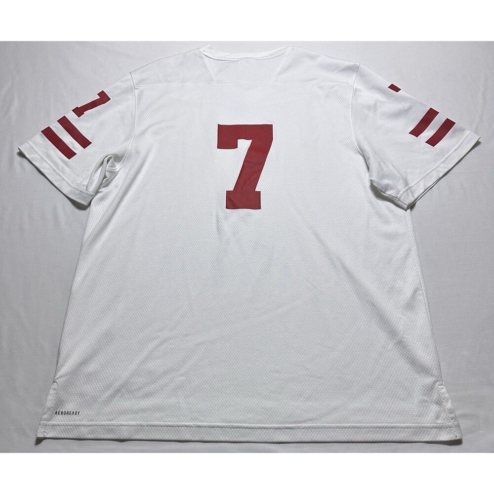 Nebraska Cornhuskers Adidas Football Jersey Mens XL White 7 Frost Ncaa *READ - Picture 2 of 12